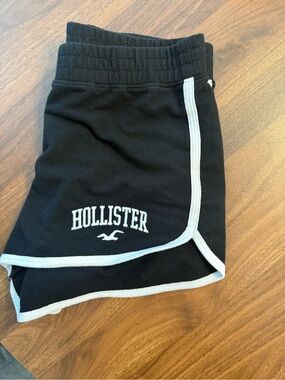 Hollister high waist Black Shorts with White Trim